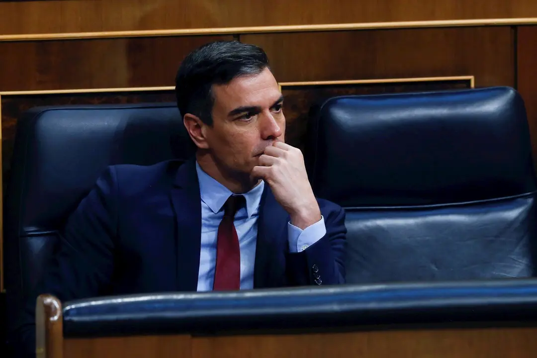 El presidente del Gobierno, Pedro S&aacute;nchez, asiste al pleno del Congreso este mi&eacute;rcoles