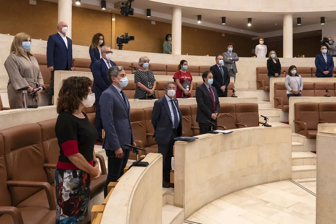 Minuto de silencio en el primer pleno tras la suspensi&oacute;n de sesiones por el estado de alarma