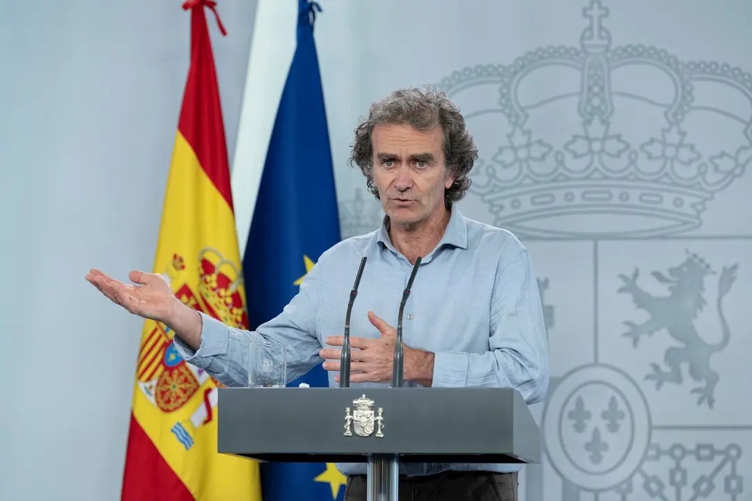 El director del Centro de Coordinaci&oacute;n de Alertas y Emergencias Sanitarias, Fernando Sim&oacute;n, comparece en la rueda de prensa telem&aacute;tica. En Madrid, (Espa&ntilde;a), a 22 de mayo de 2020.