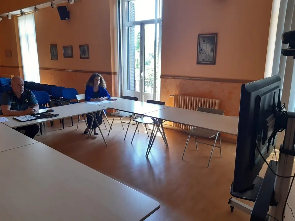 La delegada del Gobierno en Cantabria, Ainoa Qui&ntilde;ones, participa en la Junta de Seguridad de Ribamont&aacute;n al Mar