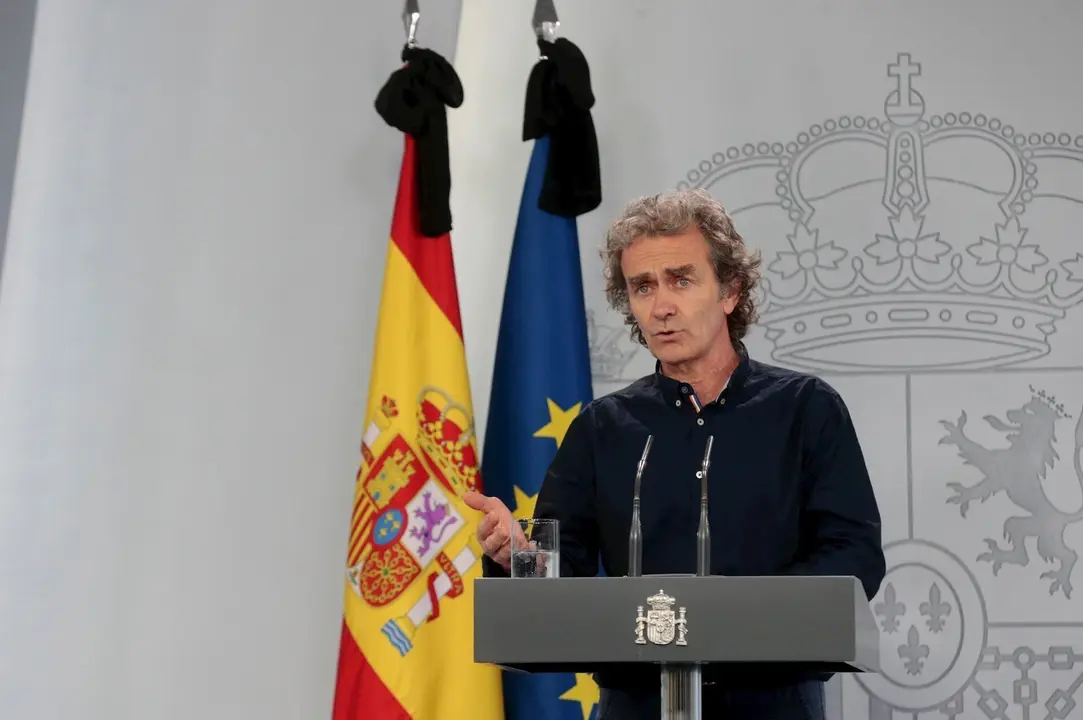 El director del Centro de Coordinaci&oacute;n de Alertas y Emergencias Sanitarias, Fernando Sim&oacute;n, comparece en rueda de prensa para informar sobre las novedades del Covid-19. En Madrid, (Espa&ntilde;a), a 27 de mayo de 2020.
