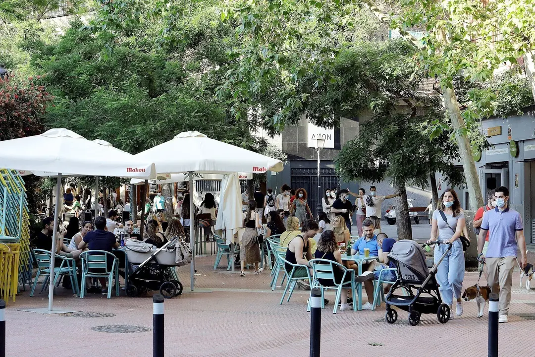 Terrazas en la Plaza de Olavide