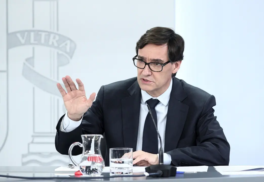 El ministro de Sanidad, Salvador Illa, comparece en rueda de prensa posterior al Consejo de Ministros en Moncloa para informar sobre novedades en la crisis del Covid-19, en Madrid (Espa&ntilde;a), a 2 de junio de 2020.