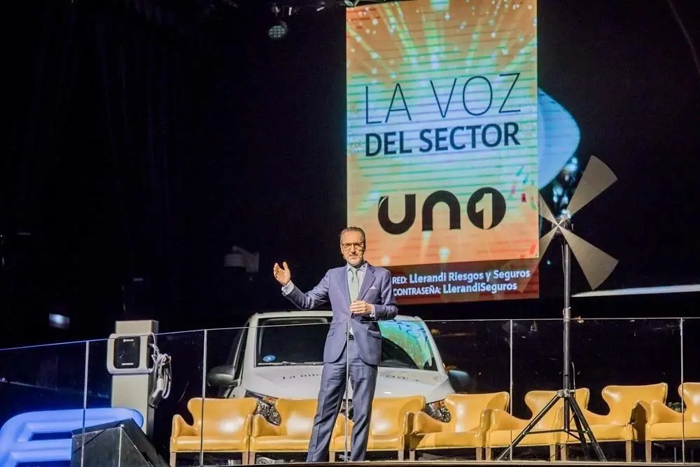 Francisco Aranda, presidente de UNO, durante la inauguraci&oacute;n del encuentro empresarial del sector log&iacute;stico.