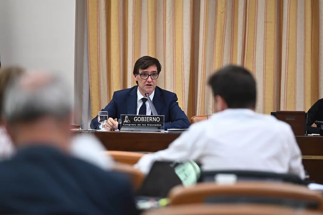 El ministro de Sanidad, Salvador Illa, durante su comparecencia en la Comisi&oacute;n correspondiente del Congreso en una semana marcada por la pol&eacute;mica debido a la disparidad de datos con algunas comunidades aut&oacute;nomas, en Madrid (Espa&ntilde;a), a 4 de mayo de 2020.