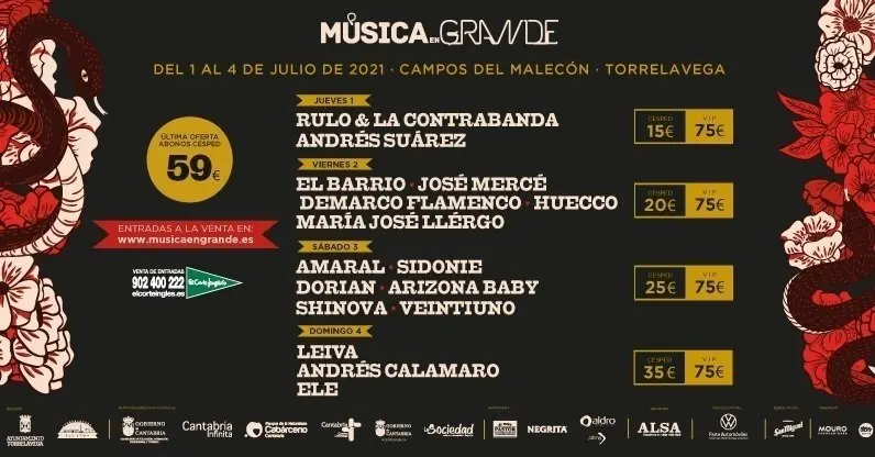 Cartel M&uacute;sica en Grande 2021