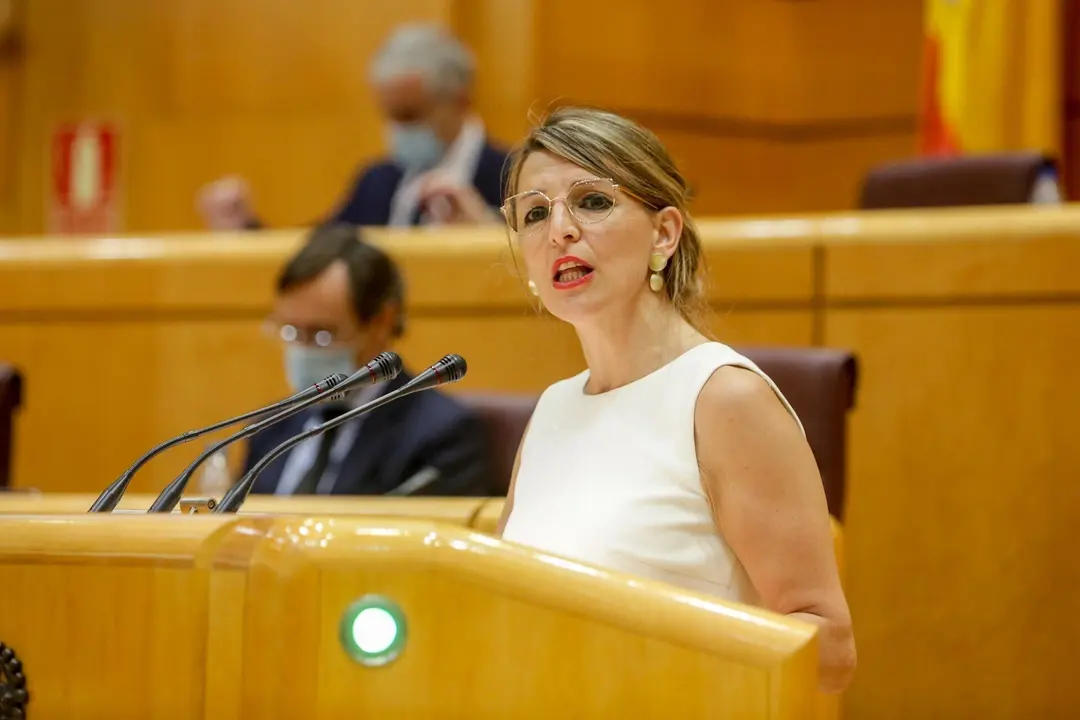 La Ministra de Trabajo y Econom&iacute;a Social, Yolanda D&iacute;az