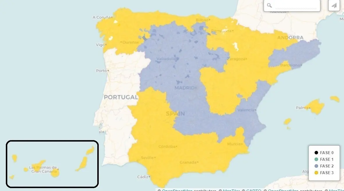 Fases en que estar&aacute; cada municipio el pr&oacute;ximo 8 de junio