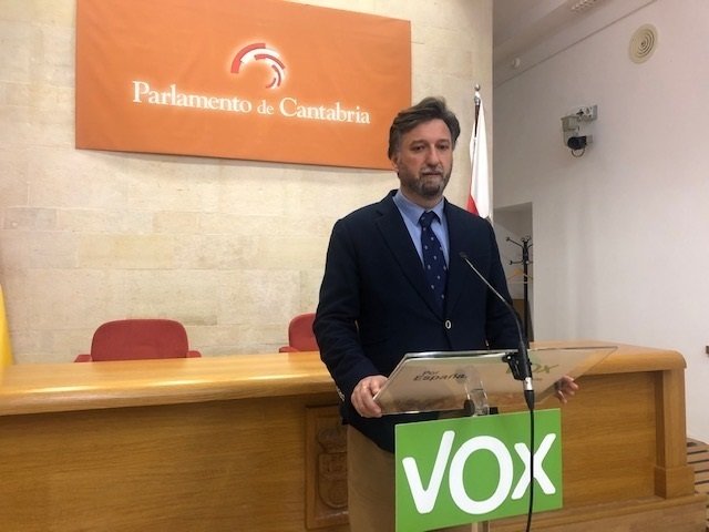El portavoz parlamentario de Vox, Cristóbal Palacio