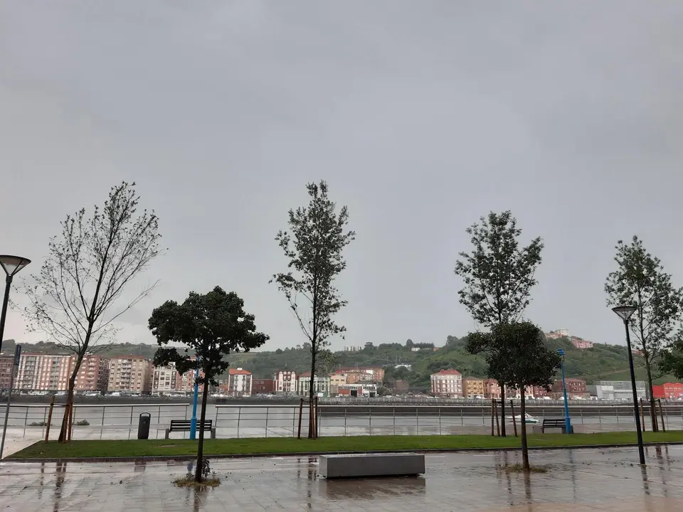 Cielos nubosos y lluvia en Bizkaia.