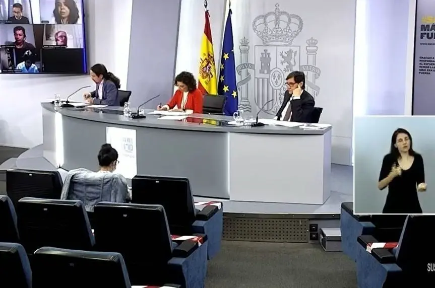 Imagen de la rueda de prensa de este martes.