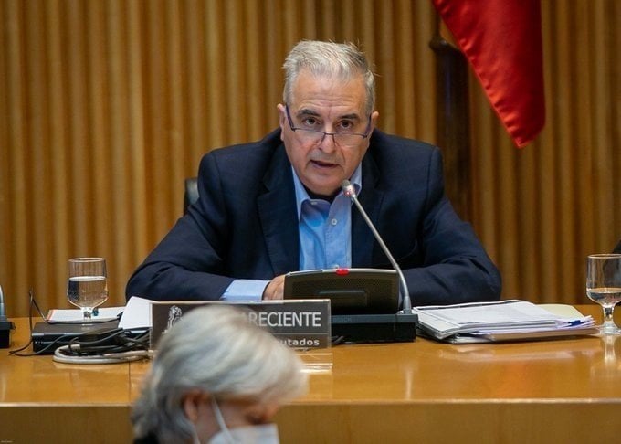 El presidente de la Fundación Renovables, Fernando Ferrando Vitales, en su comparecencia ante la Comisión para la Reconstrucción Social y Económica del Congreso