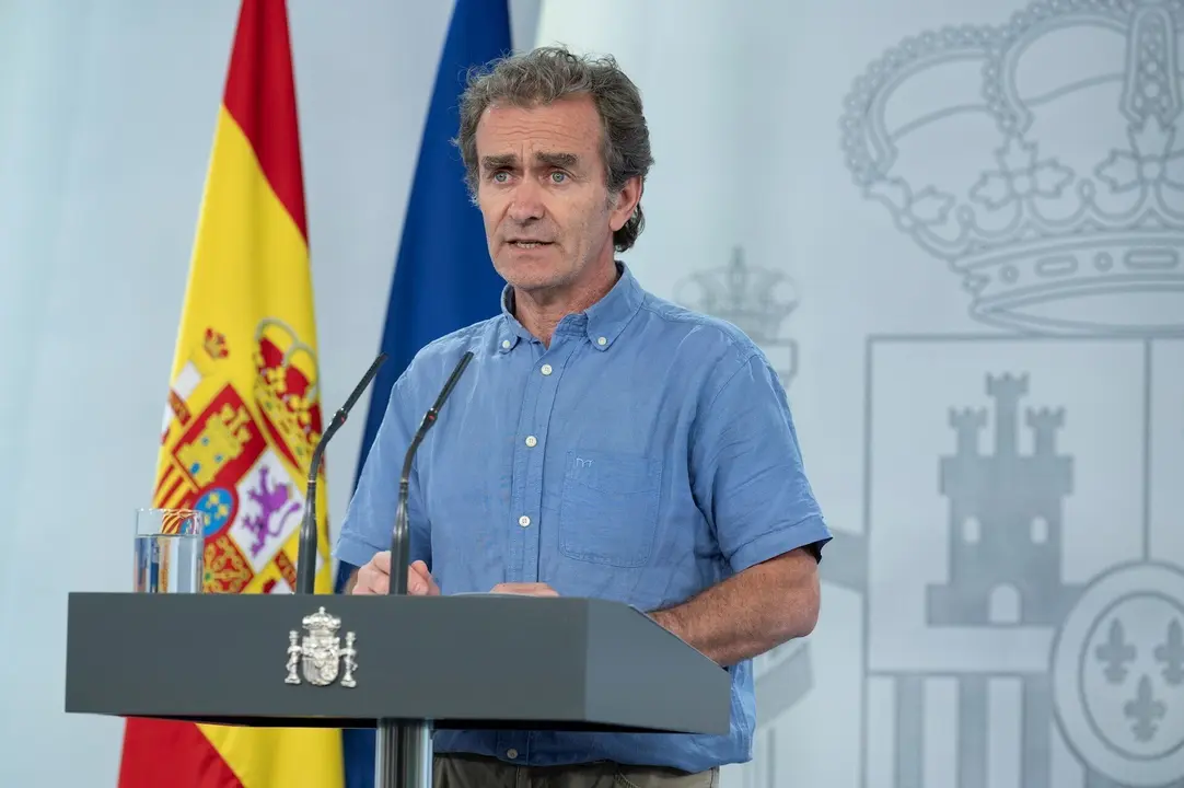 El director del Centro de Coordinaci&oacute;n de Alertas y Emergencias Sanitarias, Fernando Sim&oacute;n, comparece en rueda de prensa para informar sobre las novedades del Covid-19. En Madrid, (Espa&ntilde;a), a 9 de junio de 2020.