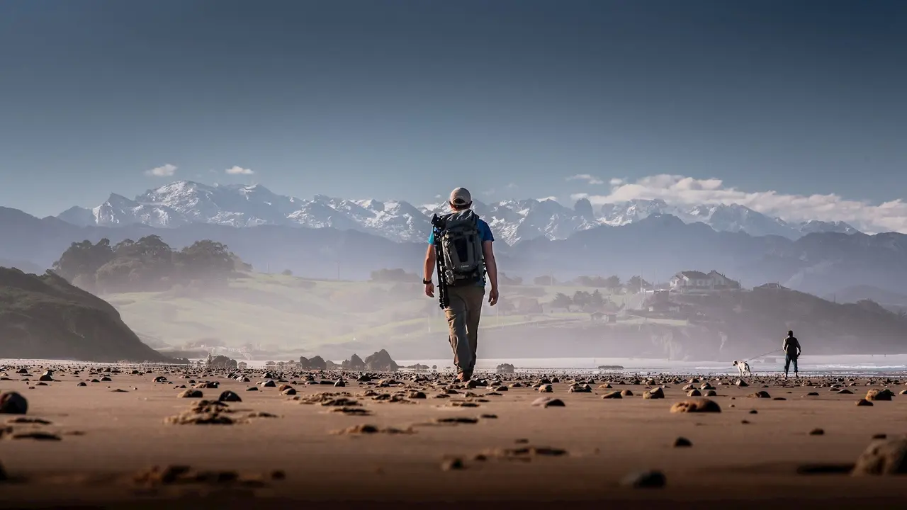 Peregrino en la playa