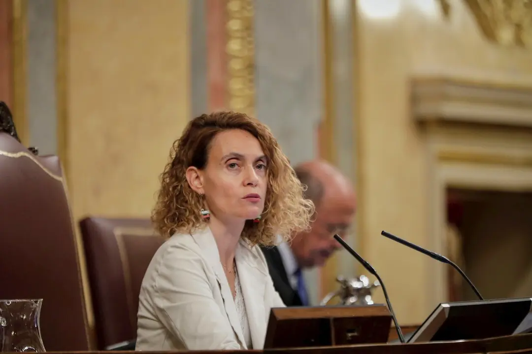 La presidenta del Congreso de los Diputados, Meritxell Batet, durante el pleno celebrado en el Congreso de esta semana