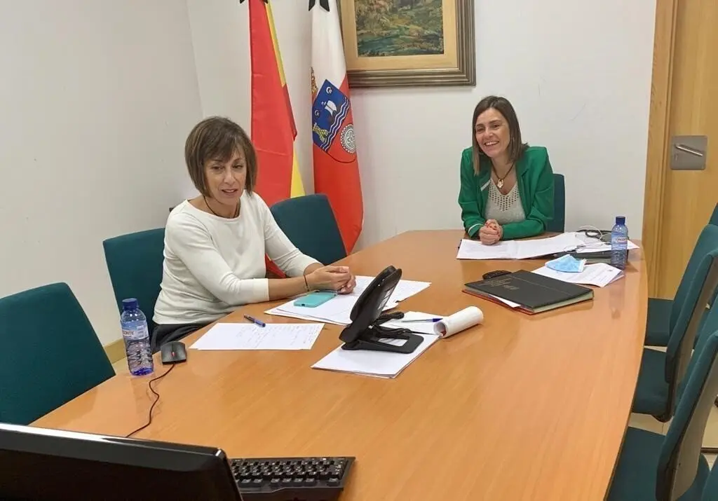 La consejera de Presidencia, Interior, Justicia y Acci&oacute;n Exterior, Paula Fern&aacute;ndez Via&ntilde;a, interviene por videoconferencia en la Sectorial de Administraci&oacute;n P&uacute;blica con la ministra del ramo, Carolina Darias