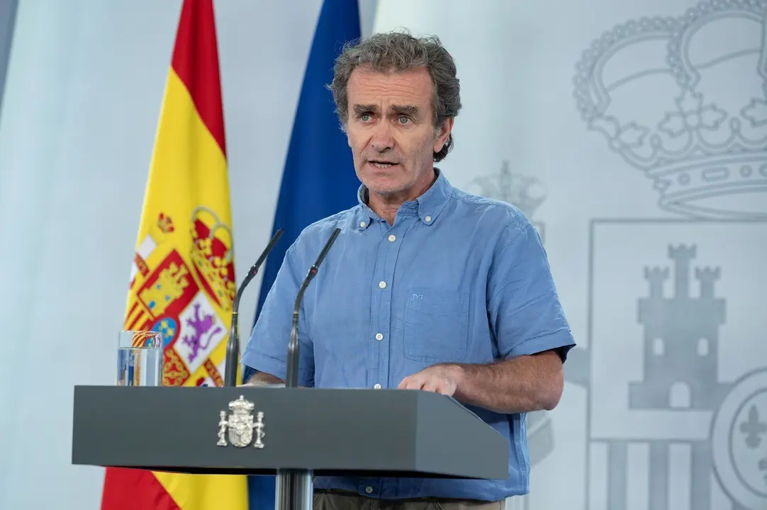 El director del Centro de Coordinaci&oacute;n de Alertas y Emergencias Sanitarias, Fernando Sim&oacute;n, comparece en rueda de prensa para informar sobre las novedades del Covid-19. En Madrid, (Espa&ntilde;a), a 9 de junio de 2020.