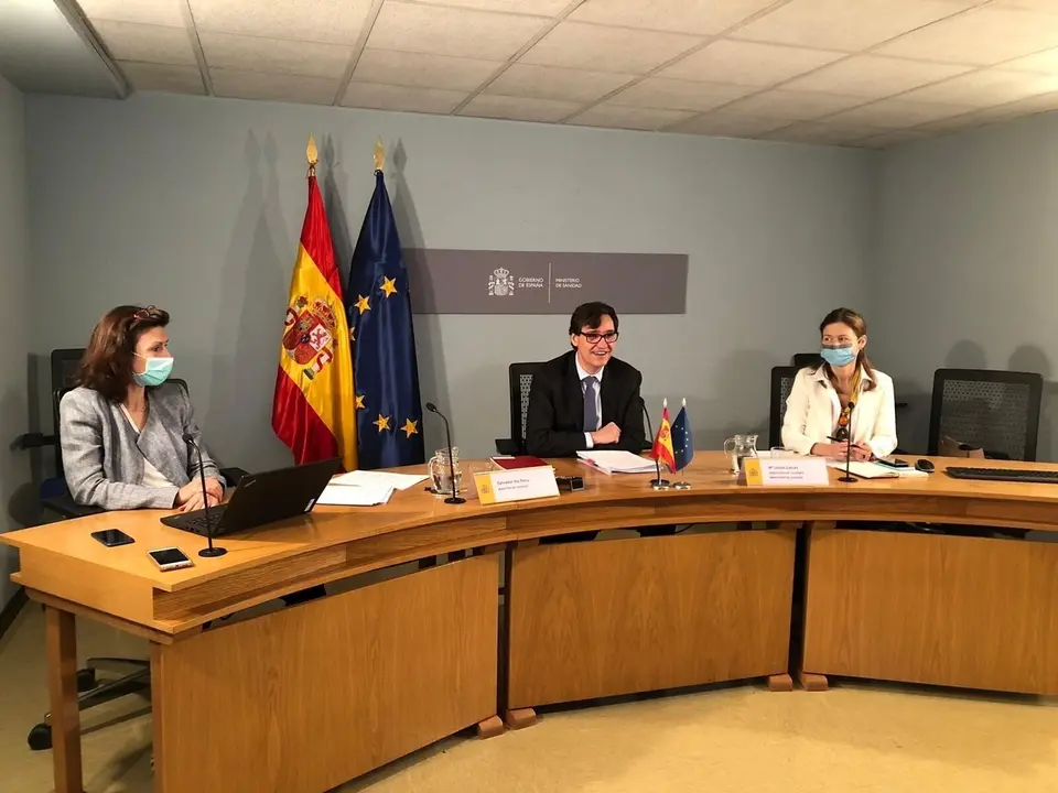 El ministro de Sanidad, Salvador Illa, ha participado hoy en la reuni&oacute;n informal de ministros de la Uni&oacute;n Europea, donde ha mostrado su Apoyo al Acuerdo de Compra Anticipada de vacunas contra el Covid-19 de la Uni&oacute;n Europea.