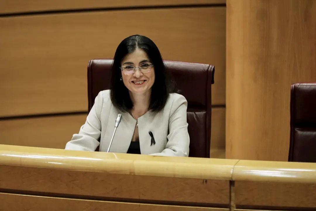 La ministra de Pol&iacute;tica Territorial y Funci&oacute;n P&uacute;blica, Carolina Darias, durante su comparecencia en el Senado en Comisi&oacute;n de su departamento. En Madrid (Espa&ntilde;a), a 4 de junio de 2020.