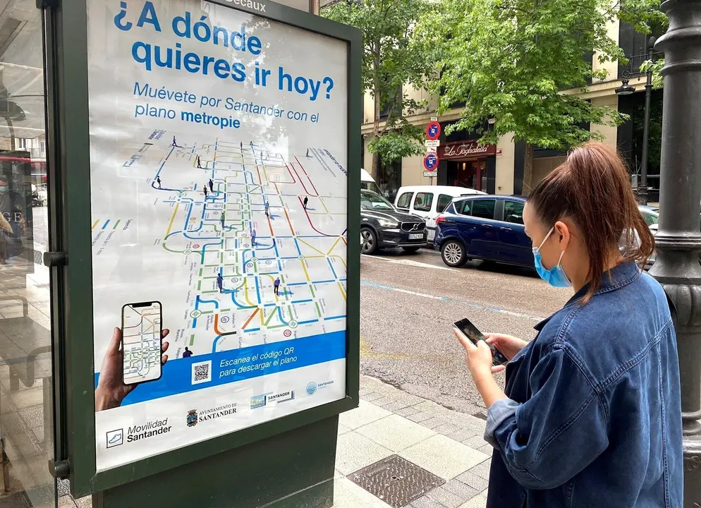 Plano 'Santander se mueve a pie'