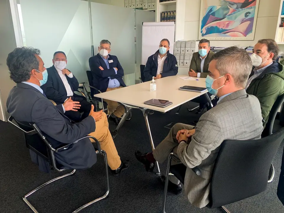 Reunion consejero de Industria, Francisco Martin, y consultores