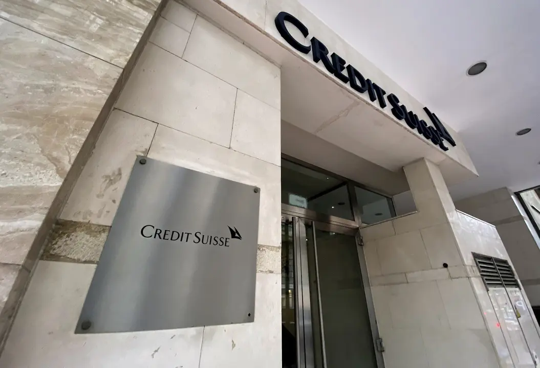 Entrada de la sede de Credit Suisse en Madrid (Espa&ntilde;a), a 29 de enero de 2020.