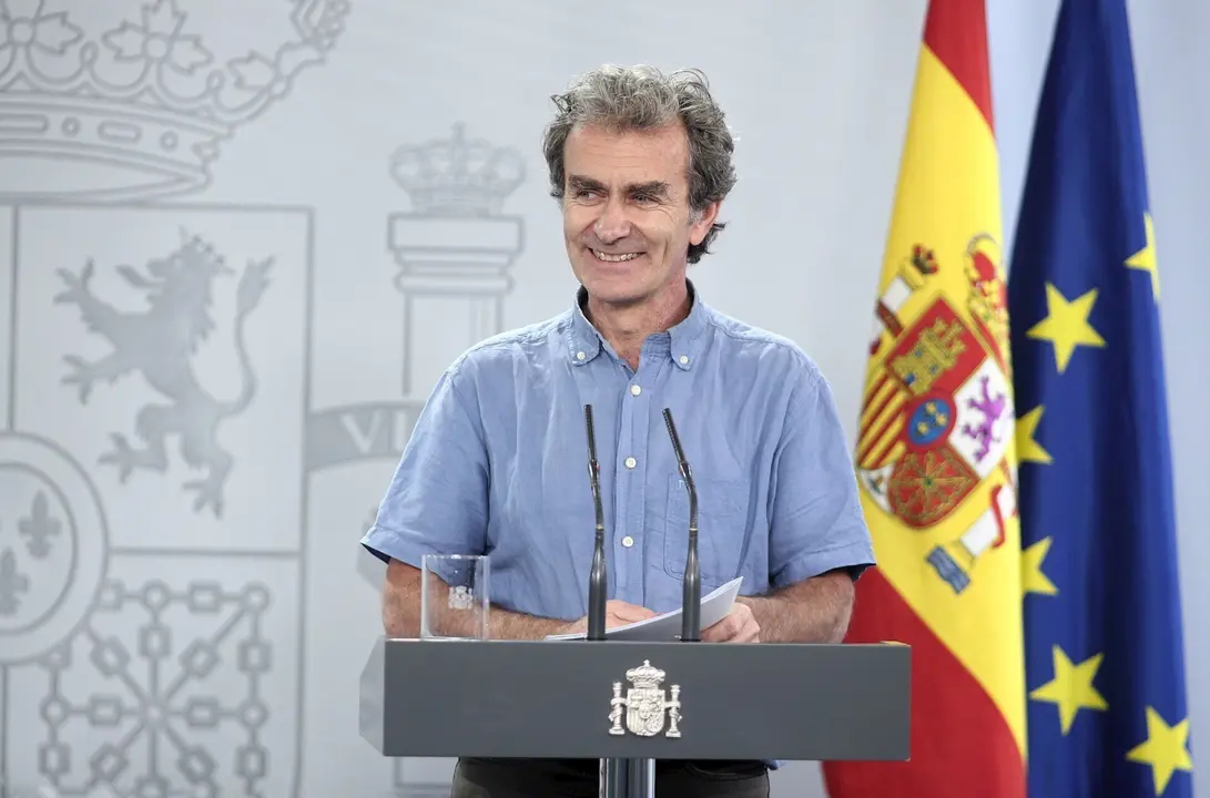 El director del CCAES, Fernando Sim&oacute;n, durante su intervenci&oacute;n en una rueda de prensa sobre la recogida y actualizaci&oacute;n de las series de datos epidemiol&oacute;gicos en Espa&ntilde;a, en Madrid (Espa&ntilde;a), a 19 de junio de 2020.