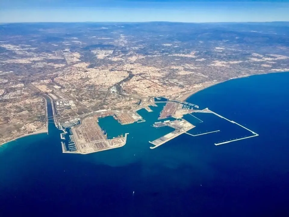 Vista a&eacute;rea del Puerto de Val&egrave;ncia