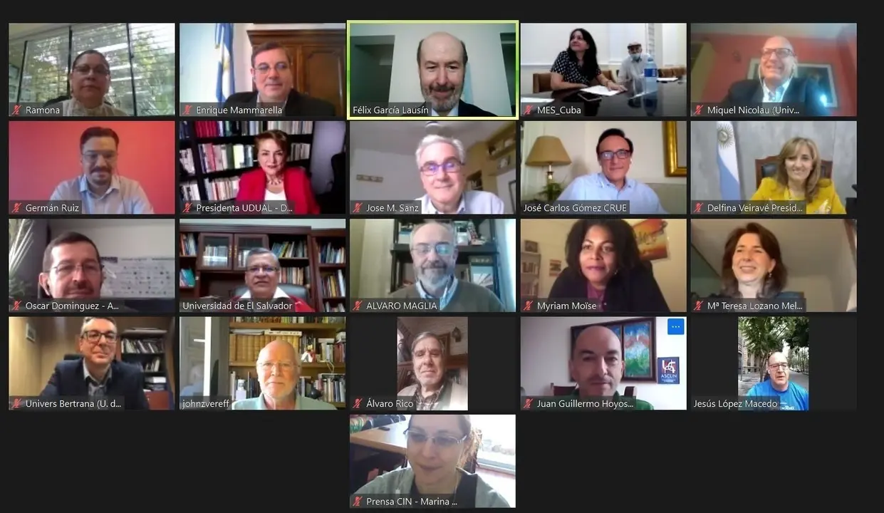 Videoconferencia del XVIII Pleno del Consejo Universitario Iberoamericano.