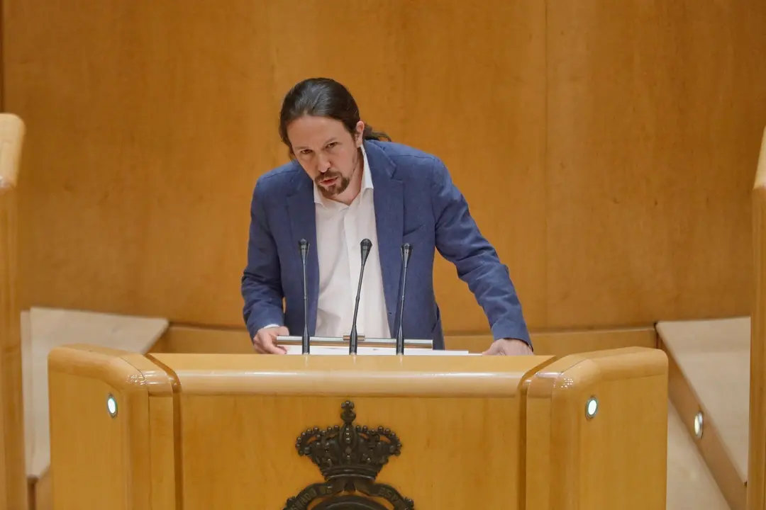 El Vicepresidente segundo del Gobierno y Ministro de Derechos Sociales y Agenda 2030, Pablo Iglesias, en el Senado