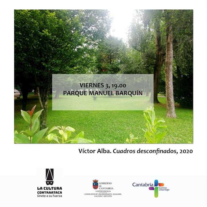 Exposición de la obra de Víctor Alba en el parque Manuel Barquín de Torrelavega