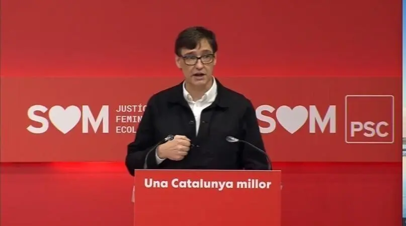 El ministro de Sanidad, Salvador Illa, en el Consell Nacional del PSC
