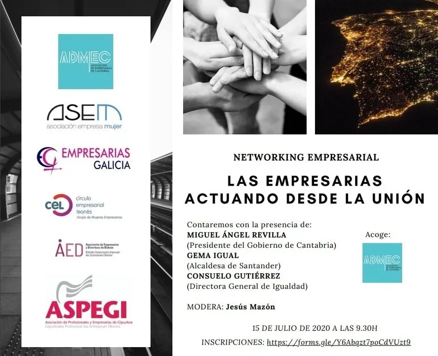 Cartel del networking de las asociaciones de empresarias de la zona norte de Espa&ntilde;a