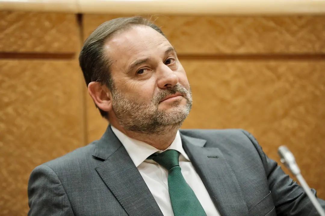 El ministro de Transportes, Movilidad y Agenda Urbana, Jos&eacute; Luis &Aacute;balos, durante una sesi&oacute;n de control al Gobierno en el Senado