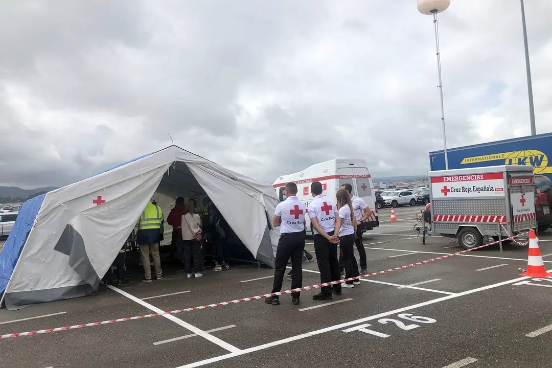 Simulacro por riesgo qu&iacute;mico en Alkion, en el puerto de Raos