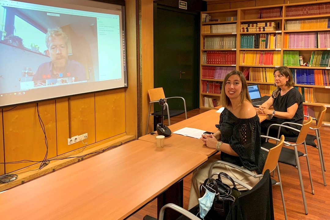 La consejera de Economía, María Sánchez, en la videoconferencia