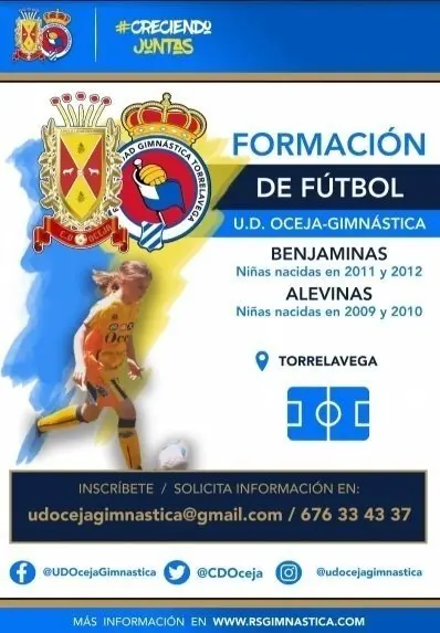 Formaci&oacute;n de la UD Oceja-Gimn&aacute;stica para ni&ntilde;as