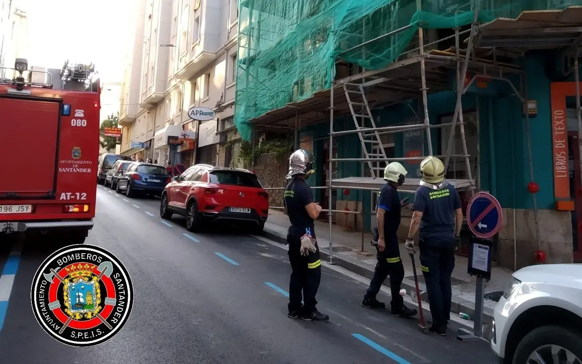 bomberos calle guevara andamio