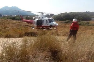 Helic&oacute;ptero 112 en Berria, Santo&ntilde;a
