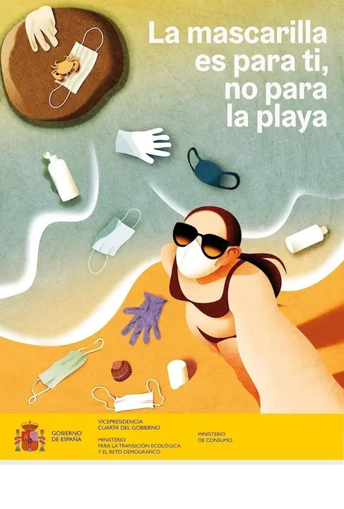 Campa&ntilde;a 'Recuerdos inolvidables. La mascarilla es para ti, no para la naturaleza' de los ministerios para la Transici&oacute;n Ecol&oacute;gica y el Reto Demogr&aacute;fico, y de Consumo