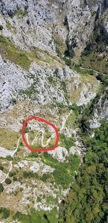 Punto de la ruta donde se rescat&oacute; al hombre