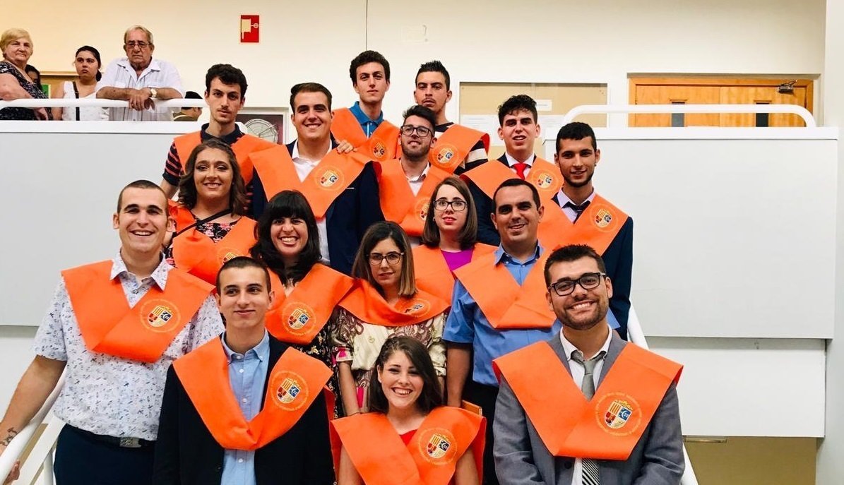 Alumnos de la Universidad de Alicante graduados en el curso 2018-2019 con la ayuda de Fundación ONCE.