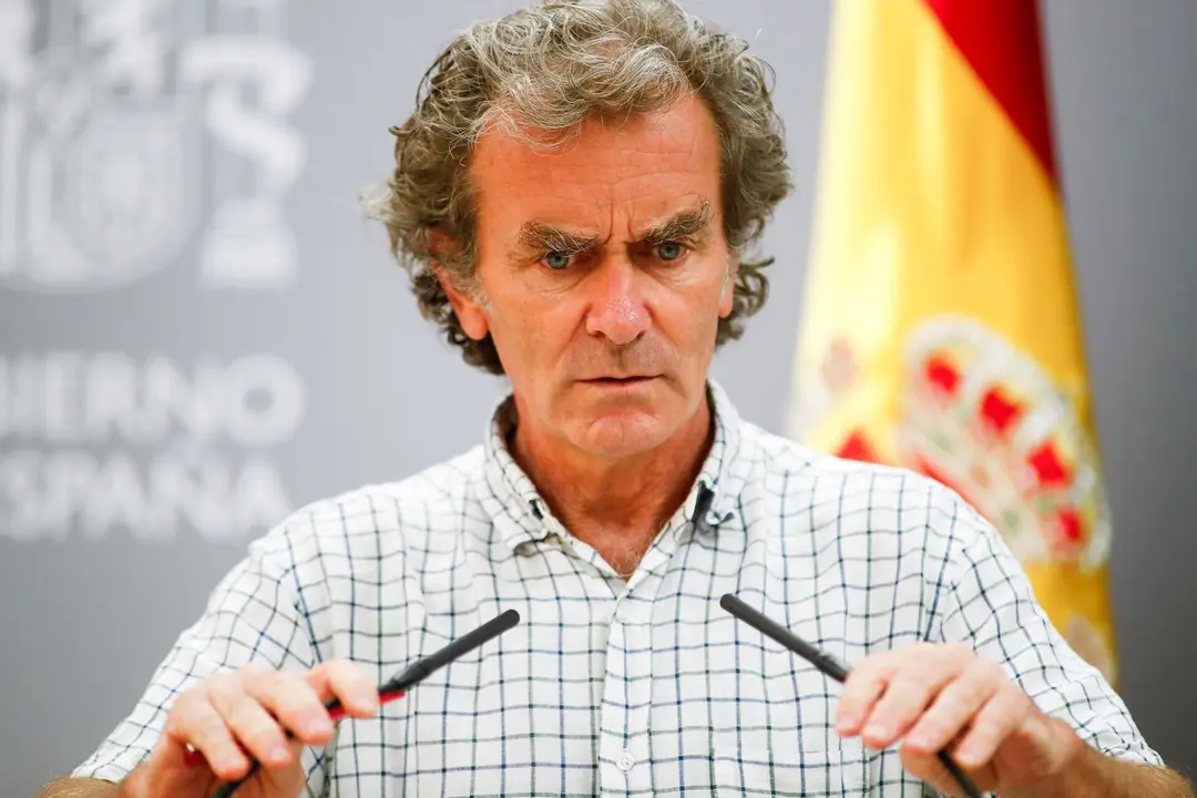El director del Centro de Coordinaci&oacute;n de Alertas y Emergencias Sanitarias, Fernando Sim&oacute;n, ofrece una rueda de prensa donde ha informado de 2.935 nuevos casos de COVID-19, en la Sede del Ministerio de Sanidad, en Madrid (Espa&ntilde;a) a 10 de agosto de 2020.