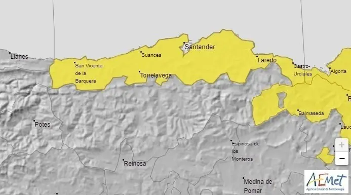 Aviso por altas temperaturas en la costa de Cantabria para el 19 de agosto