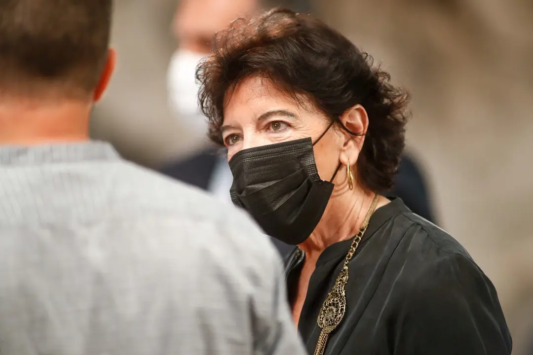 La ministra de Educaci&oacute;n y Formaci&oacute;n Profesional, Isabel Cela&aacute;, durante la presentaci&oacute;n del Plan de Modernizaci&oacute;n de la Formaci&oacute;n Profesional, en Moncloa, Madrid (Espa&ntilde;a), a 22 de julio de 2020.