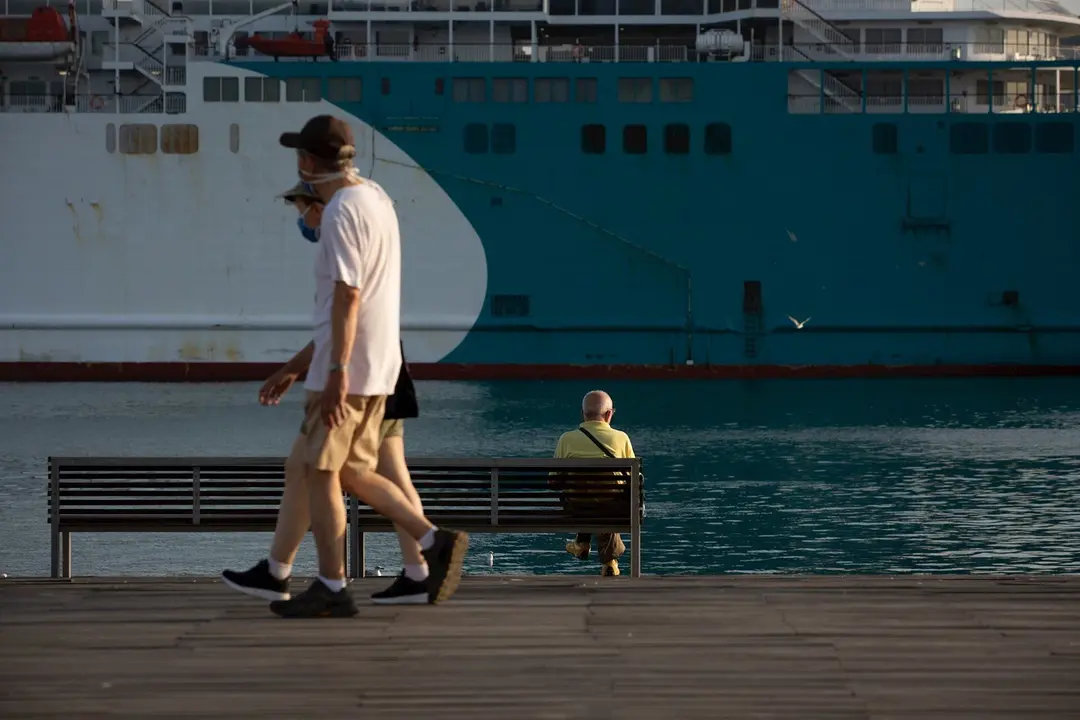 Turistas en Barcelona.