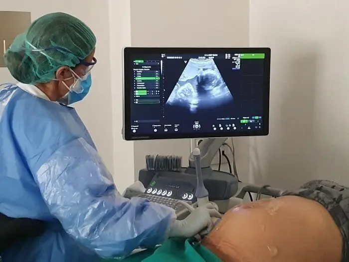 Ecograf&iacute;a a una paciente embarazada