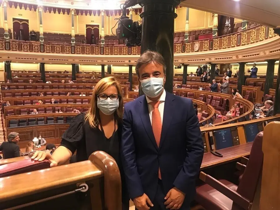 Diego Movell&aacute;n y Elena Castillo, diputados del PP c&aacute;ntabro en el Congreso