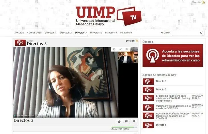 La responsable global de Adquisici&oacute;n de Talento de BBVA, Oph&eacute;lie Richard, en el seminario APIE-UIMP.