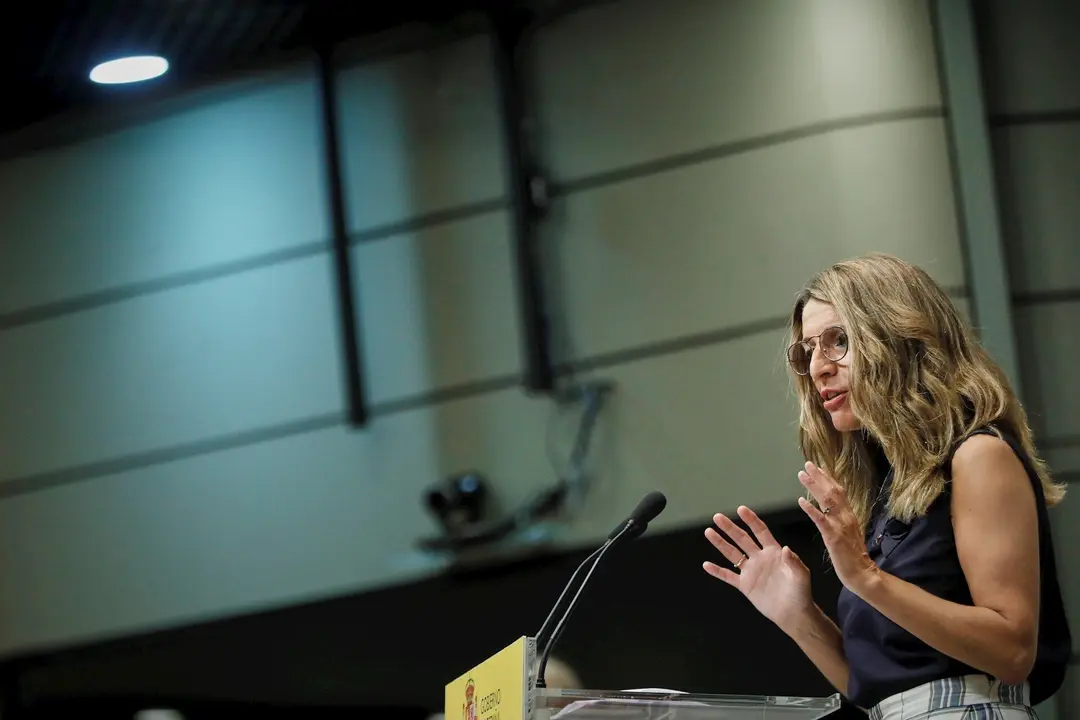 La ministra de Trabajo y Econom&iacute;a Social, Yolanda D&iacute;az